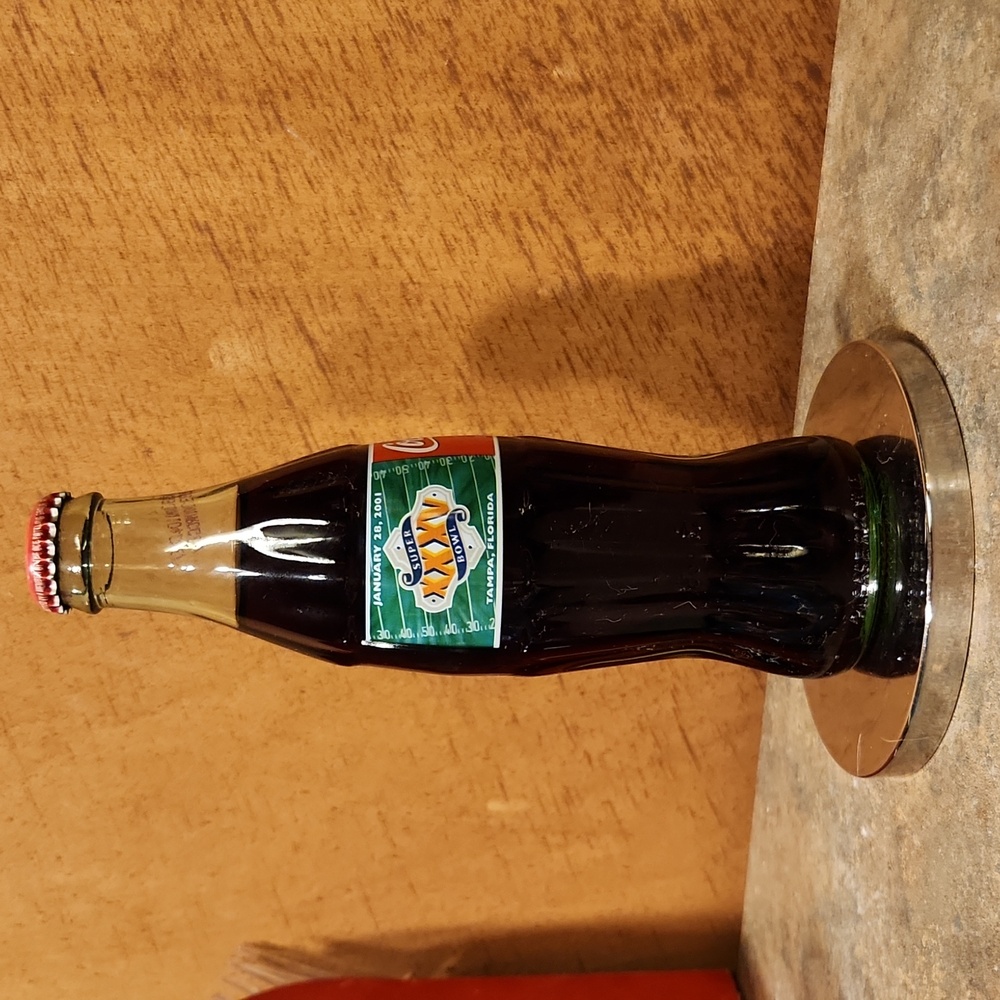 NFL Super Bowl XXXV 2001 Unopened Coca-Cola Commemorative Bottle